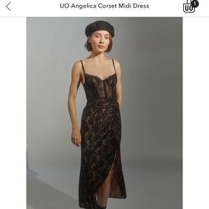 UO Angelica Corset Midi Dress - NWT size small